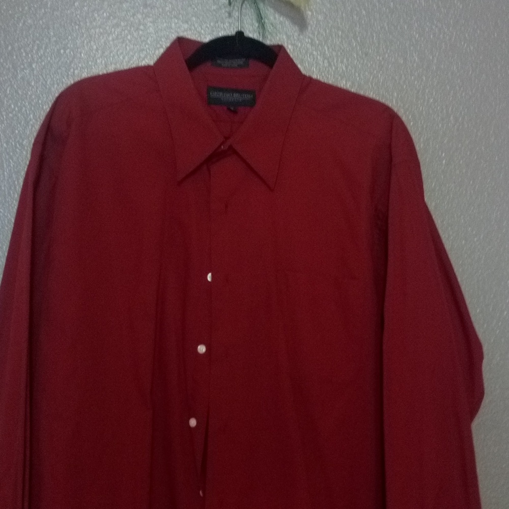 Girgio Britini-Men's: Red Button Down Shirt